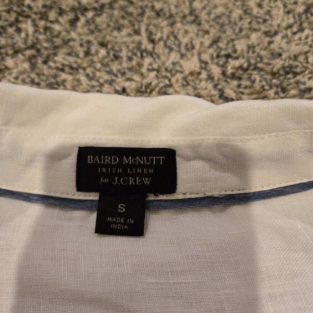 J Crew Baird McNutt Irish Linen Short Sleeved Shirt Dress White S - Picture 3 of 5